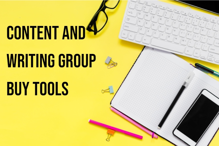 An image showing a diverse set of content creation tools