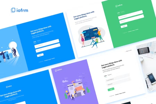 A registration form with a "Register Now" button